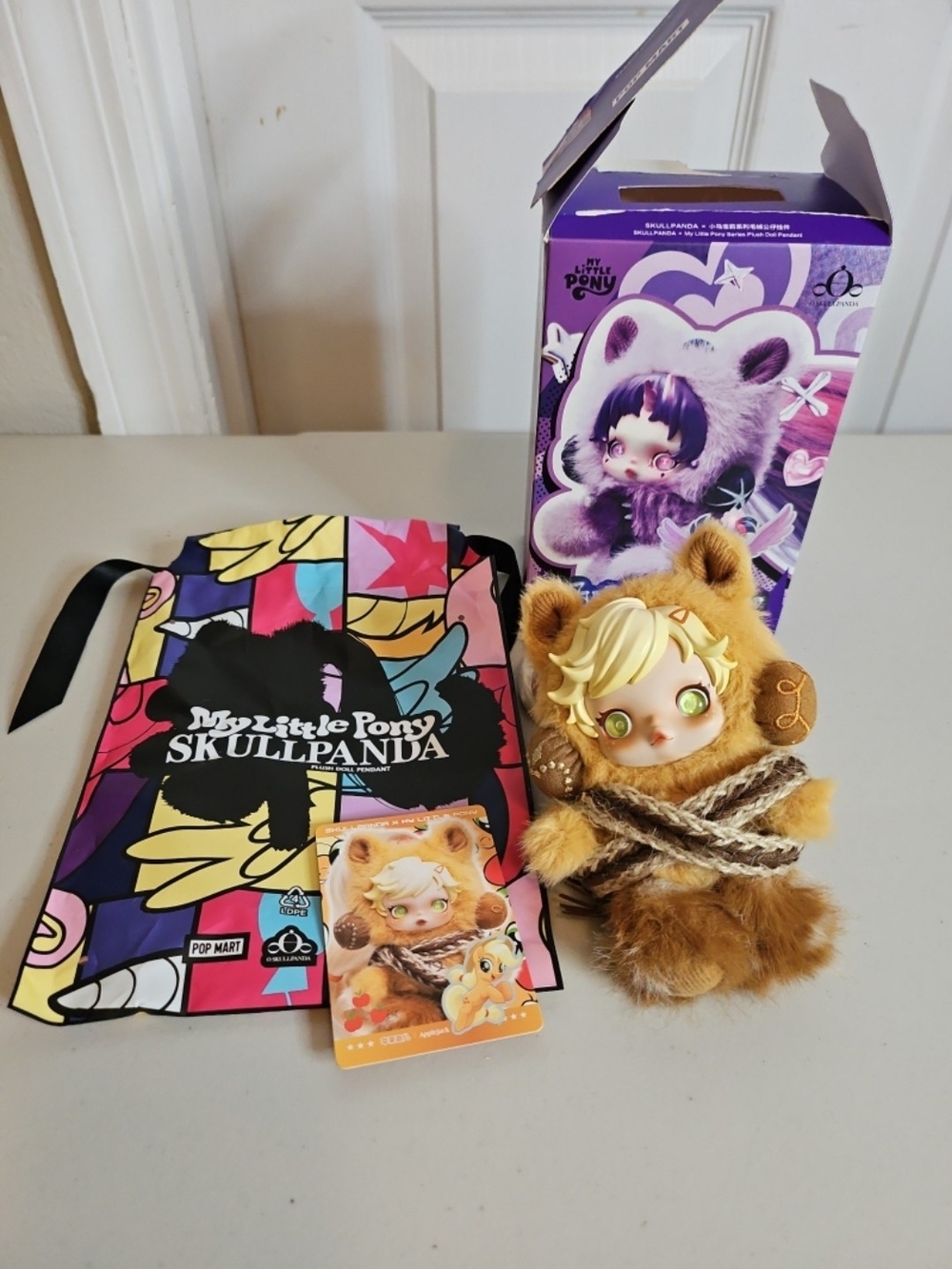 Applejack My Little Pony x SkullPanda PopMart Plush Doll Pendant